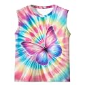 Kids Tie Dye Tank Tops Boys Girls Sleeveless Tee 5-14 Years