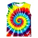 Kids Tie Dye Tank Tops Boys Girls Sleeveless Tee 5-14 Years