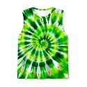 Kids Tie Dye Tank Tops Childrens Sleeveless T Shirts Hippies Tees for 5-14 Years Boys Girls