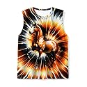 Kids Tie Dye Tank Tops Childrens Sleeveless T Shirts Hippies Tees for 5-14 Years Boys Girls