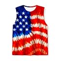 Kids Tie Dye Tank Tops Childrens Sleeveless T Shirts Hippies Tees for 5-14 Years Boys Girls