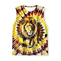 Kids Tie Dye Tank Tops Childrens Sleeveless T Shirts Hippies Tees for 5-14 Years Boys Girls