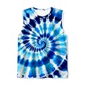 Kids Tie Dye Tank Tops Childrens Sleeveless T Shirts Hippies Tees for 5-14 Years Boys Girls