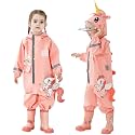Kids Toddler Boys Girls Rain Suit Waterproof One Piece Coverall S-XL Size 1-6 Years