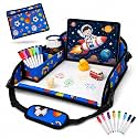 Kids Travel Tray for Car Seat, Toddler Car Seat Activity Tray, Kids Carseat Lap Table, Road Trip Essentials for Airplane, Lap Desk for Kid Roadtrip Activities, Sports Balls
