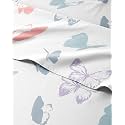Kids Twin Size Butterflies Bed Sheets - 3 Piece Kids Butterflies Sheet Set