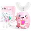 DYCROL Kids U Shaped Electric Toothbrush,4 Heads,Dinosaur Design Ages 6-12