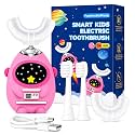 Kids U-Shaped Electric Toothbrush, Astronaut Design, Ages 3-7, Pink