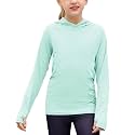 Kids UPF 50+ Sun Shirt Girls UV Protection Long Sleeve Athletic Hoodies