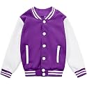 Kids Varsity Baseball Jacket Girls Boys Lightweight Cardigan Sweats Varsity Sport Team Uniforms School Coat with Pocket