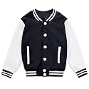 Kids Varsity Baseball Jacket Girls Boys Lightweight Cardigan Sweats Varsity Sport Team Uniforms School Coat with Pocket
