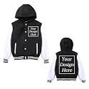 Kids Varsity Jacket Boys Girls Hooded Lightweight Baseball Coat