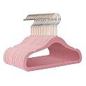 Kids Velvet Hangers 11'' Inch Premium Non Slip Kids Felt Hangers for Closet, Space Saving Toddler Clothes Hanger for Youth's Childrens' Clothes (10, Blue)