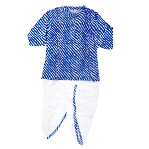 Presents Stylish Festive Leheriya Print Kurta Dhoti