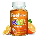 Feel Great Kids Vitamin C Gummies, 250mg Immune Support, Vegan, 90 Ct.