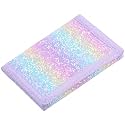 Kids Wallet for Boys Girls Teens Trifold, Canvas Toddler Wallet for Boys, Cute Zipper Wallets Youth with Coin Pocket Card Holders, Novelty Wallets for Childrens Birthday Gifts (Rainbow Glitter 03)