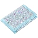 Kids Wallet, Unisex-Kids, Canvas &amp; Nylon, Tri-Fold, Magic Sticker, Luminous Blue, RFID-Blocking, Photo &amp; ID Holder