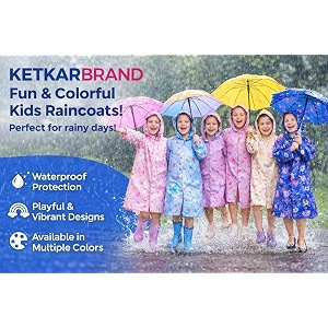 Kids Waterproof PVC Raincoat with Hood