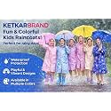 Kids Waterproof PVC Raincoat with Hood amp