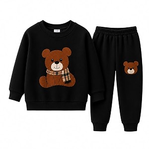 Kids Winter Teddy Fleece Sweatshirt Jogger