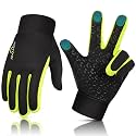 Kids Winter Warm Sports Gloves - Cold Weather Water-Resistant Children Mittens Age 4 12 Years Boys Girls Black