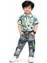 KidsBazaar Boys Casual Shirt Jeans Marble
