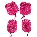 Cotton Mittens-Booties Set for newBabies (Rani Color, 0-6 Month) - Set of 2 Pair