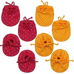 knotted mittens- booties set for baby babiesmitten booty set for baby boy and baby girl 0-6 month-set of 4 pair