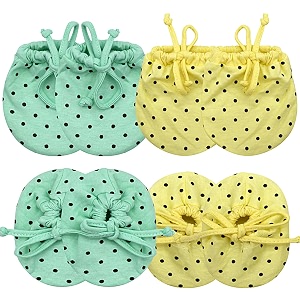 mitten booti set for new born babyknotted mitten booty set for newborn kids0-6 month-set of 4 pair