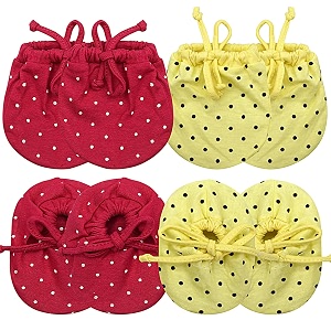 mitten booti set for new born babyknotted mitten booty set for newborn0-6 month-set of 4 pair