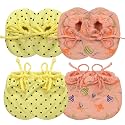 Mitten Booti Set For New Born Inflant/Knotted Mitten Booty Set For Newborn(0-6 Month)-Set Of 4 Pair,Multicolor