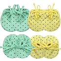 Mitten Booti Set for New Born Baby/Knotted Mitten Booty Set for Newborn Kids(0-6 Month)-Set of 4 Pair