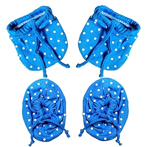mittens- booties set for babyknotted mitten booty set for baby boy and baby girl 0-6 month-set of 2 pair