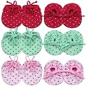 Mittens Booties Set for Baby/Knotted Mitten Booty Set for Baby Boys and Baby Girls(0-6 Month)-Set of 6 Pair