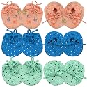 Soft Cotton Mittens and Booties for New Born Baby/Kids Mittens/Cotton Cloth Tying Knotted Baby Mitten and Booties(Multicolor, 0-6 Month) - Pack of 6 set