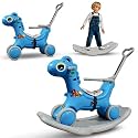 Kidsmate 3-in-1 Push Ride-On and Rocker for Kids 2-5 Years | Ride, Push &amp; Rock Modes | Seat Belt Safety | Non-Toxic &amp; PE Body with Parental Handle | Rocker Horse for Babies (Blue)