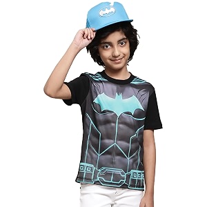 Kidsville Batman Printed Regular Fit Yellow Cotton