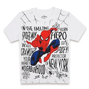 Kidsville Batman Printed Regular Fit Yellow Cotton
