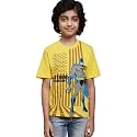 Kidsville Batman Printed Regular Fit Yellow Cotton