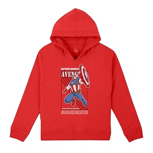Kidsville Captain America Printed Regular Fit Red