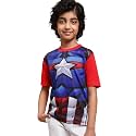 Kidsville Captain America Printed Regular Fit Red