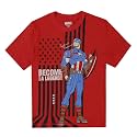 Kidsville Captain America Printed Regular Fit Red
