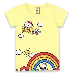 kidsville frozen printed regular fit blue cotton girl39s t-shirt