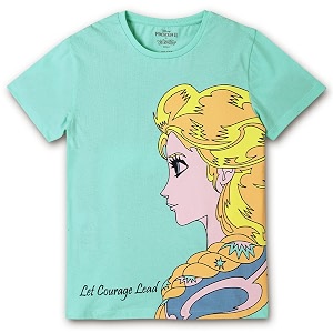 kidsville frozen printed regular fit blue cotton girl39s t-shirt