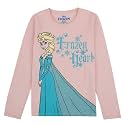 Kidsville Frozen Printed Regular Fit Blue Cotton Girl's T-Shirt