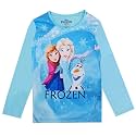 Kidsville Frozen Printed Regular Fit Blue Cotton Girl's T-Shirt