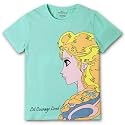 Kidsville Frozen Printed Regular Fit Blue Cotton Girl's T-Shirt