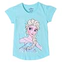 Kidsville Frozen Printed Regular Fit Blue Cotton Girl's T-Shirt