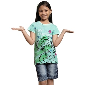 Kidsville Girls Printed Regular Fit T-Shirt