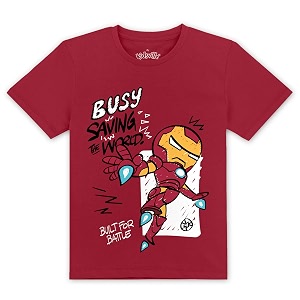Kidsville Marvel Comics Printed Regular Fit Black